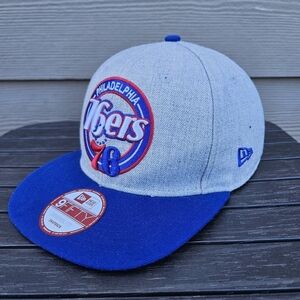 New Era NBA Philadelphia 76ers 2019 Draft Snapback Hat 59FIFTY Wool Blend Cap OS